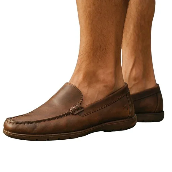 Born | Shoes | Born Mens Allan Brown Leather Loafers Driving  display picture 3